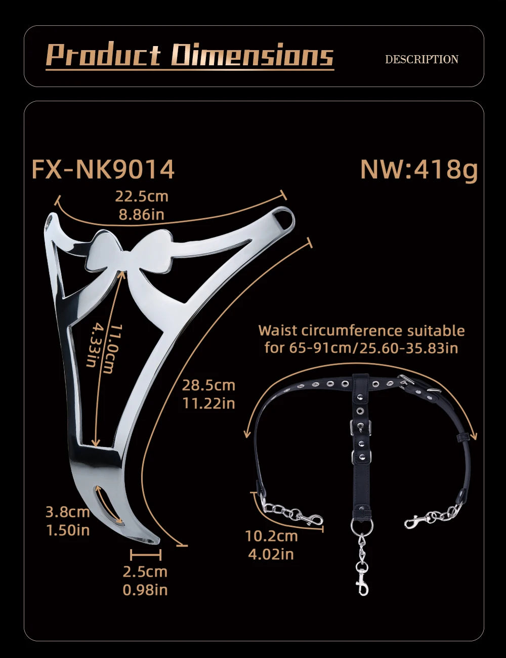 SHAZ Sexy Thong Women Panties Stainless Steel G strings Adjustable Waist Pant Heavy Bdsm Briefs Chastity Belt Sex Toys for Women