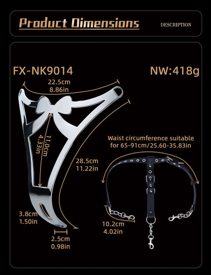 SHAZ Sexy Thong Women Panties Stainless Steel G strings Adjustable Waist Pant Heavy Bdsm Briefs Chastity Belt Sex Toys for Women