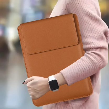 14-16 inch PU Leather Laptop Sleeve Bag Protective Case Cover Laptop Sleeve Case for MacBook Air 15 2023-2025 Pro 16 2021-2024