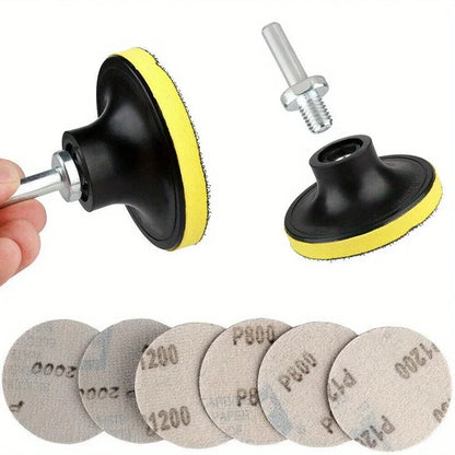 35pcs Headlight Repair Restoration Kit Car Polishing Disc 3inch 75mm Auto Waxing Sponge Sanding Pad With Sandpaper For Car Detai