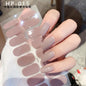 16Tips UV Semi-Cured Gel Nail Wraps Sticker 5D Pure Color Full Cover UV Lamp Gel Sticker Long-Lasting Nail Extension Patch Strip