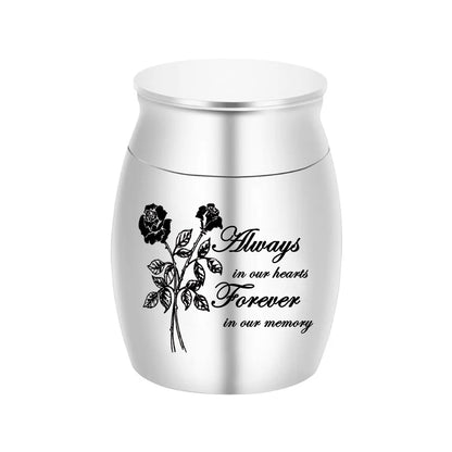 New rose cremation urn for men and women ashes family and friends to share souvenirs stainless steel waterproof ash jar