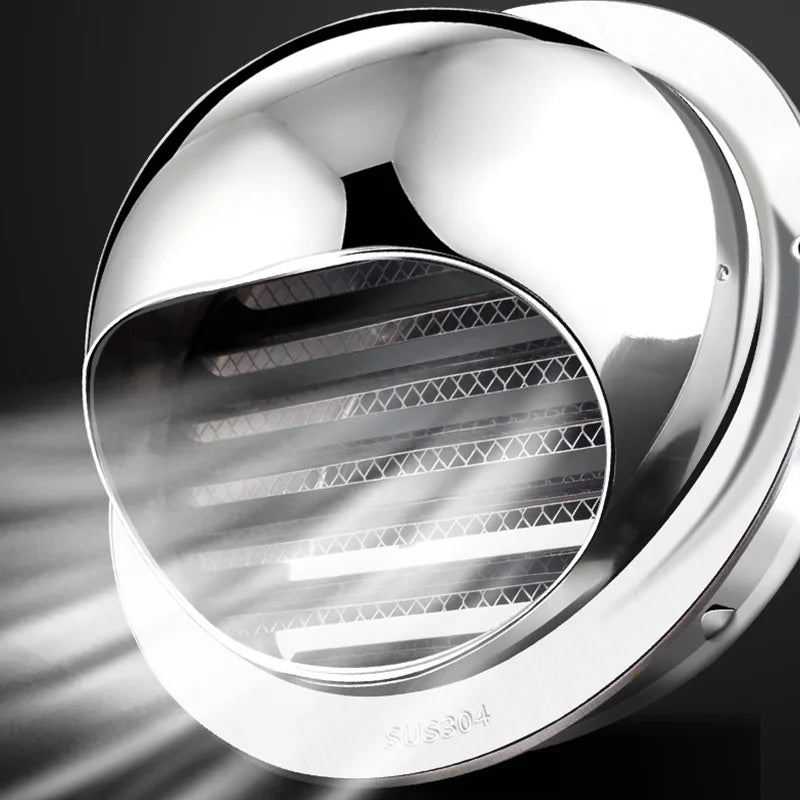 Stainless Steel Wall Ceiling Air Vent Ducting Ventilation Exhaust Grille Cover Waterproof Outlet Heating Cooling Vents Cap
