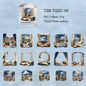 JIANWU Weather Window Series Vintage Plant Flower Landscape Material Collage PET Sticker Creative DIY Journal Stationery