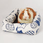 Pet Sleep Bed Rectangle Mat with Rattan Cooling Pad for Small Animals Dogs Cats Rabbit Guinea Pig Hamster Squirrel All Seasons