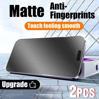 1-3Pcs Anti Fingerprint Frosted Matte Screen Protector for iPhone X XS 11 12 13 Mini 14 15 16 17 Air Pro Max Plus Tempered Glass