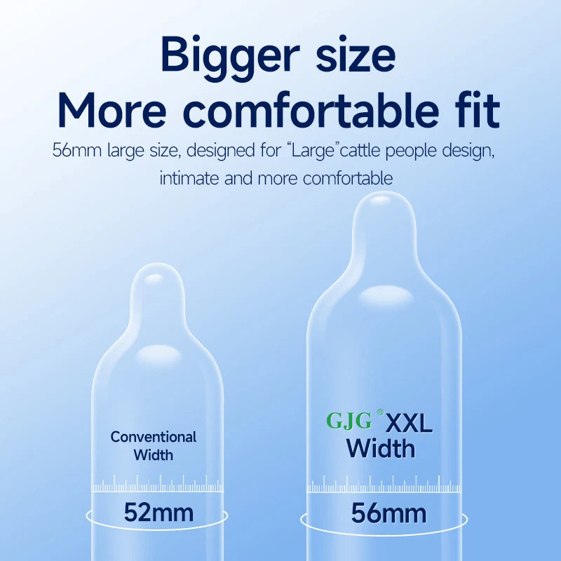 Width-56/58/60/65mm(LLarge Size Condoms  Men Latex Condom Safe Contraception Protection Adult Sex Products Intimate