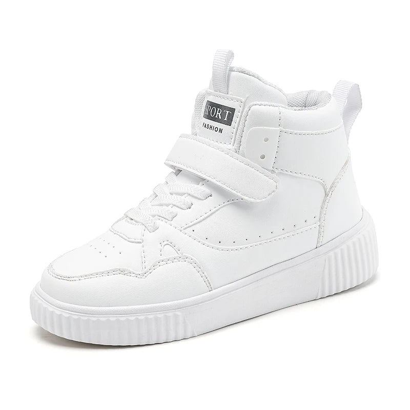 autumn boys sneaker high top children shoes luxury leather basketball shoes kids PU tennis sports shoes for boy size 28-39