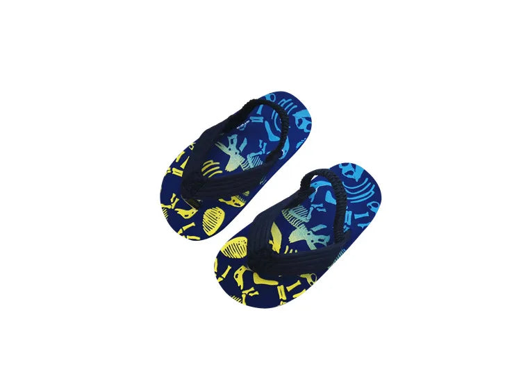 Children Flip Flops Shoes Cartoon Summer EVA Soft Sole Indoor Bathing Anti Fall Girls and Boys Sandals Beach and Pool Slippers