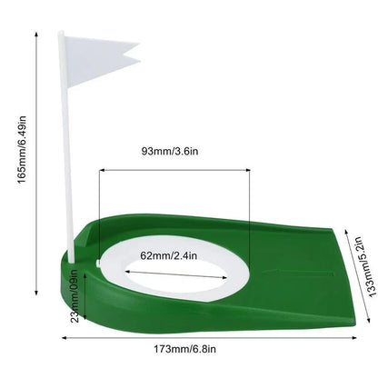 New Mini Golf Putting Plate with Hole Flag Indoor Outdoor Portable Golf  Putting Aid Training Practice Home Yard Golf Tool
