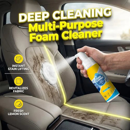 Multifunctional Car Foam Cleaner Powerful Stain Lemon Scent No Rinse Removal Car Leather Upholstery Interior Seat Cleaner NEW