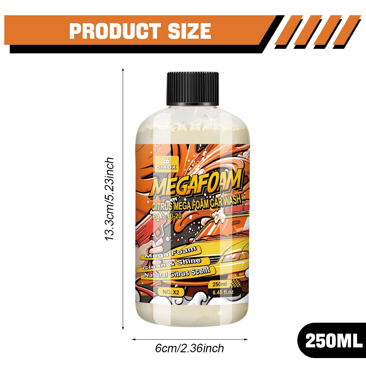 Magic High Foam Car Wash Liquid - Concentrated Auto Washing Chemistry for Deep Cleaning Deep Cleaning Car Shampoo Cleaner X2