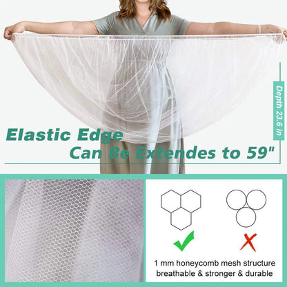 Portable Mini Crib Mosquito Net with Elastic Edge Fine Mesh Washable Bug Net Cover for Stroller And Bassinet
