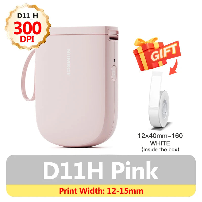 Niimbot D110 D11H 300dpi Bluetooth Label Printer Compact Wireless&Feature-Rich for Labeling Excellence Mobile Phone Durabiility