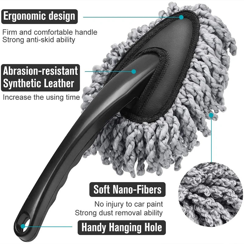 Universal Car Collector Cleaning Dusts Mop Bristles Strong Water Absorption Vehicle Cleaning Wax Mop Brush Car Wash