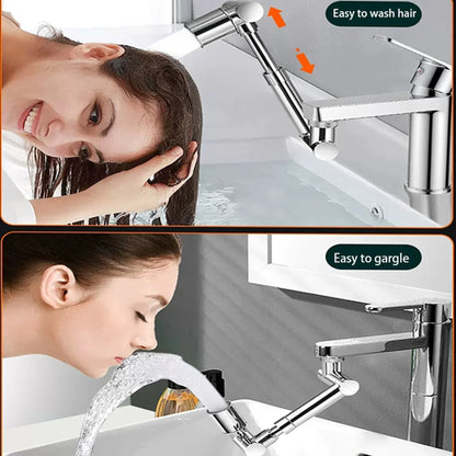 360° Rotating Faucet Extender - Multi-Functional, Foldable & Portable Spray Head for Bathroom & Kitchen Sinks