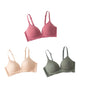 3Pcs/Set Seamless Bras For Women Non-wire Push-Up Bra Glossy Deep V Underwear Fixed 3/4 Cup Comfort Daily Wear Lingerie S-XXL