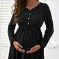 Maternity Dresses Photoshoot Women Clothes Summer Striped Short Sleeve Pregnant Button-down Casual Dress Fashion Shirt Clothing