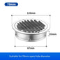 1PCS Circle Air Vent Grill Cover Stainless Steel Silver 70-160mm Round Exterior Wall Duct Ventilation Tool Accessories Home Part