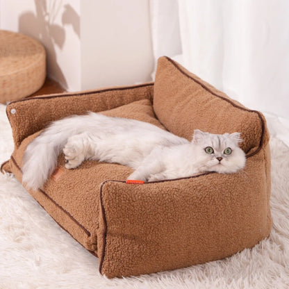 Pet Sofa for Dogs Cats Winter Warm Cat Bed Nest Dog Sleeping Mat Removable Washable Pet Supplies All-season Universal Kennels