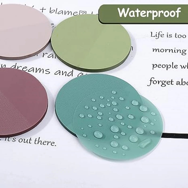 400pcs Morandi Sticky Notes, Clear Waterproof Round Translucent Sticky Labels, Sticky Tabs for Annotating Books