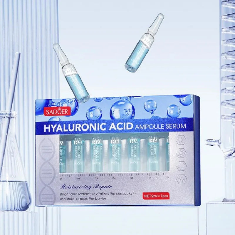 Hyaluronic Acid Ampoule Essence Ampoule, Hyloranic Acid Essence Moisturizing Essence Ampoule Set (2ml x7Pieces)