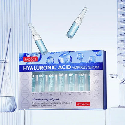 Hyaluronic Acid Ampoule Essence Ampoule, Hyloranic Acid Essence Moisturizing Essence Ampoule Set (2ml x7Pieces)