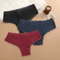 3Pcs/set Women Cotton Lace Panties Floral Intimate Underwear Trendy Patchwork Lace Briefs Female Soft Underpants Lingerie S-XL