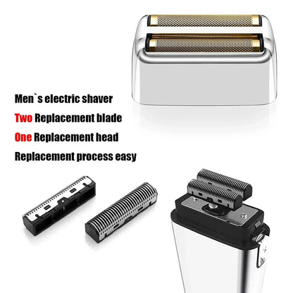 Replacement Head Foil and Cutters Blade Compatible with BaBylissPRO Double FXFS2 Metal Electric Shaver Razor, For BaByliss Razor
