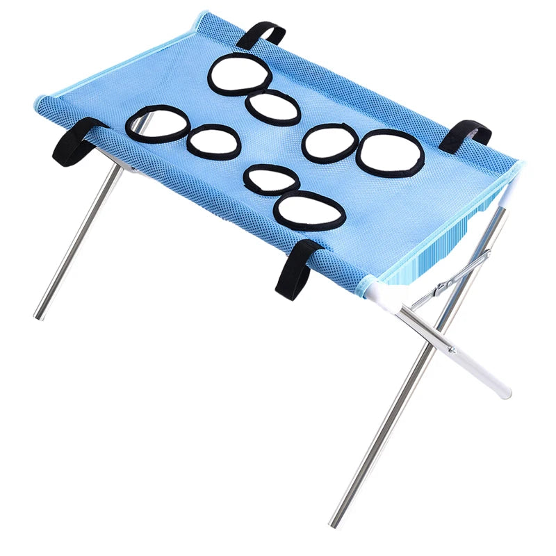 Portable Pet Grooming Bath Suspended Bed Frame With Brackets Breathable Washable Mesh Foldable Storage Pet Bath Drying Rack