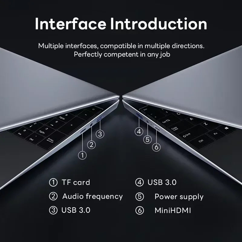 LENO HOT Ultra Slim 14.1" Laptop 32GB 2TB Windows 11 Intel Core i7 8650U Gaming Computer PC Gamer office Notebook 1920*1080 HD