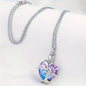 Heart Tree of Life Urn Necklace for Ashes Cremation Jewelry Crystal Memorial Mothers Day