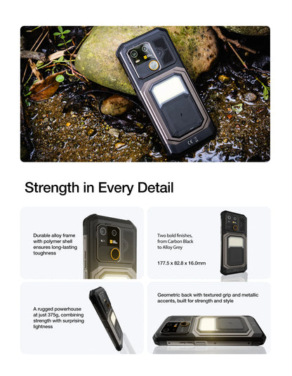 AGM G3 5G Rugged Phone 24GB(12+12) 512GB Wireless Charging 10000mAh Phone 6.72' 120Hz Dimensity 7300 Android15 Camping Light