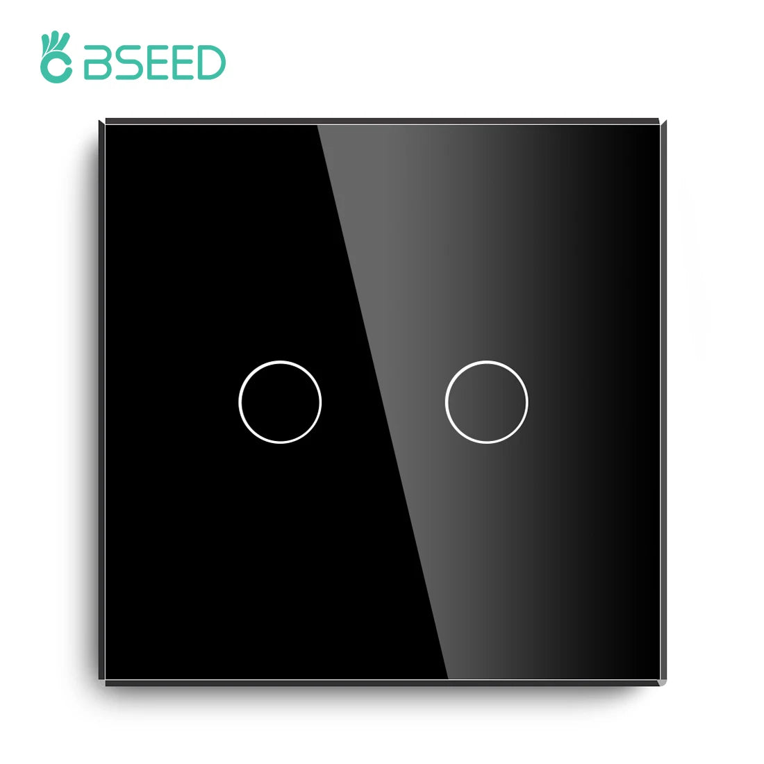 Bseed Touch Light Switch 1/2/3 Gang 1/2 Way Intermediate Stair Switch EU Power Sensor Switches Black White With Glass Panel