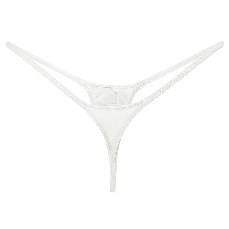 YAULAANG Sexy men's gloss gay underwear oily G-Strings thong Shiny low-waisted High Elasticity mens lingerie