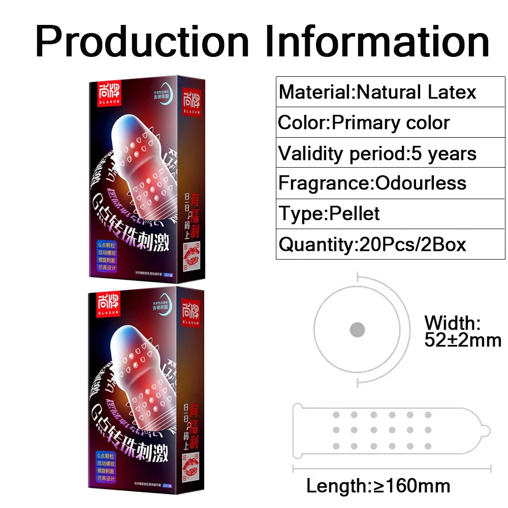 Elasun Condoms Delay for Men with Mustache Mutual Climax Orgasm Ribs Penis Sleeves for Men Delay Ejaculation G Spot Sex Toy