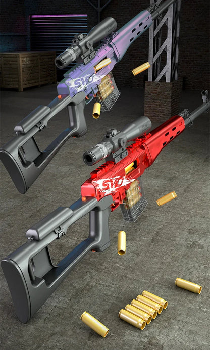Soft Bullet Sniper Toy Gun Manual Loaded Shell Ejecting Firable Outdoor Battle Gun Model Christmas Gift