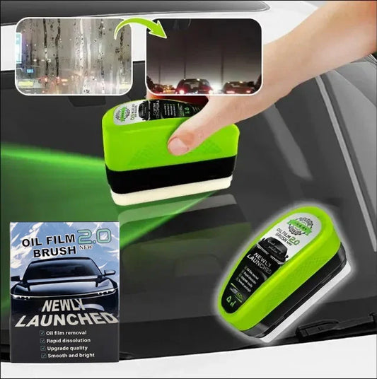 Crystal-Clear Windshields for European Cars: Glass Brush + Oil Film Remover (Front & Interior)