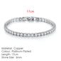 Fashion Multicolor Tennis Bracelet for Women 2.5/3/4/5mm Zirconia Charm Designer Tennis Chain Men Bracelet Wedding Jewelry KC128