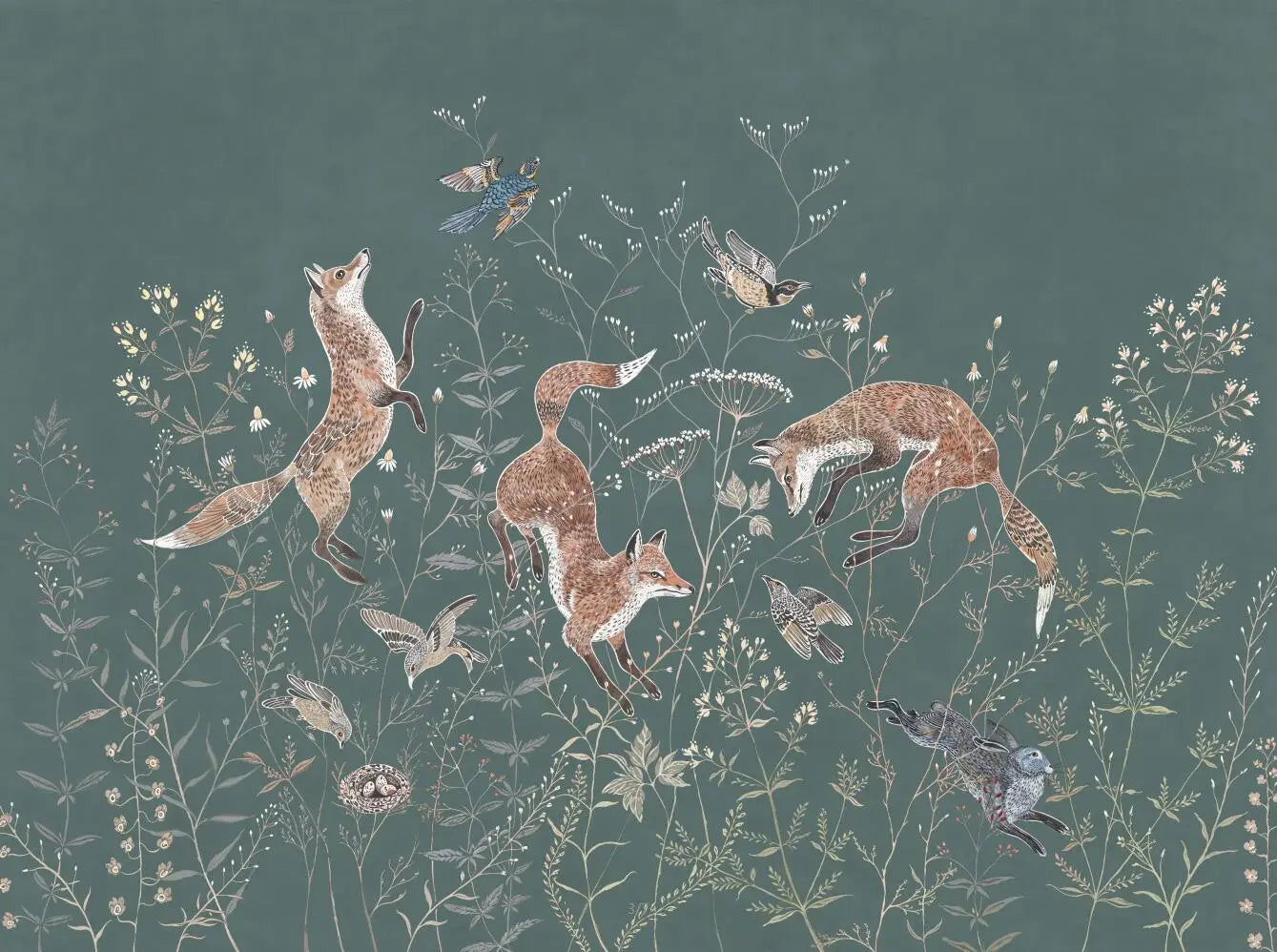 custom Animal floral American wallpaper for children's room Nordic boys and girls bedroom warm Milu deer wall paper wall cloth