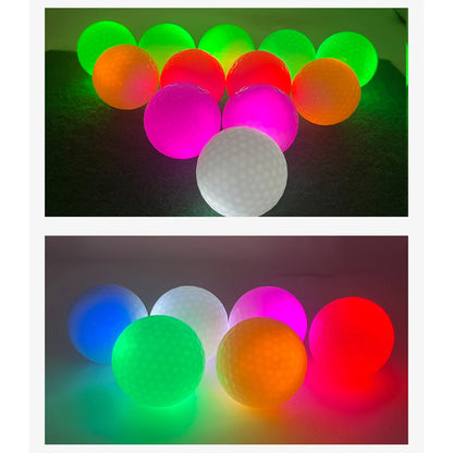 Durable Luminous Golf LED 3-layer Practice Ball Glitter Long Lasting Bright Golf Balls  Glow In The Dark For Night Practice 골프