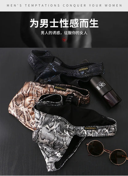Foreign trade low-rise men's briefs men's underwear triangle printed underwear cross-border underwear wholesale KX020-SJ