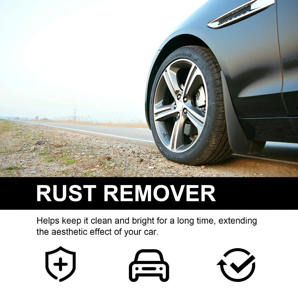Quick-Acting Car Rust Remover Spray - Care for Auto Exhaust Pipes & Wheel Hubs, Metal Iron Powder Cleaner