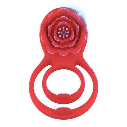 Male Penisring Delay Ejaculation Rose Lock Ring Vibrator G Spot Nipple Clitoral Stimulator for Women Sex Toys for Couple 18+
