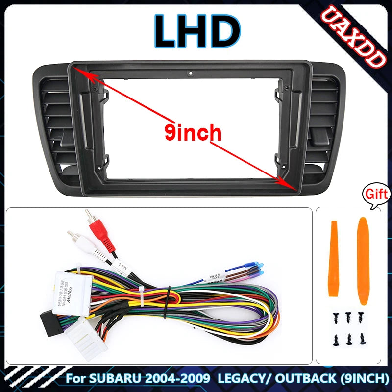 For SUBARU 2004-2009 LEGACY OUTBACK 9INCH Car Radio Android DVD Stereo Audio Screen Multimedia Video Player Cables Harness Frame
