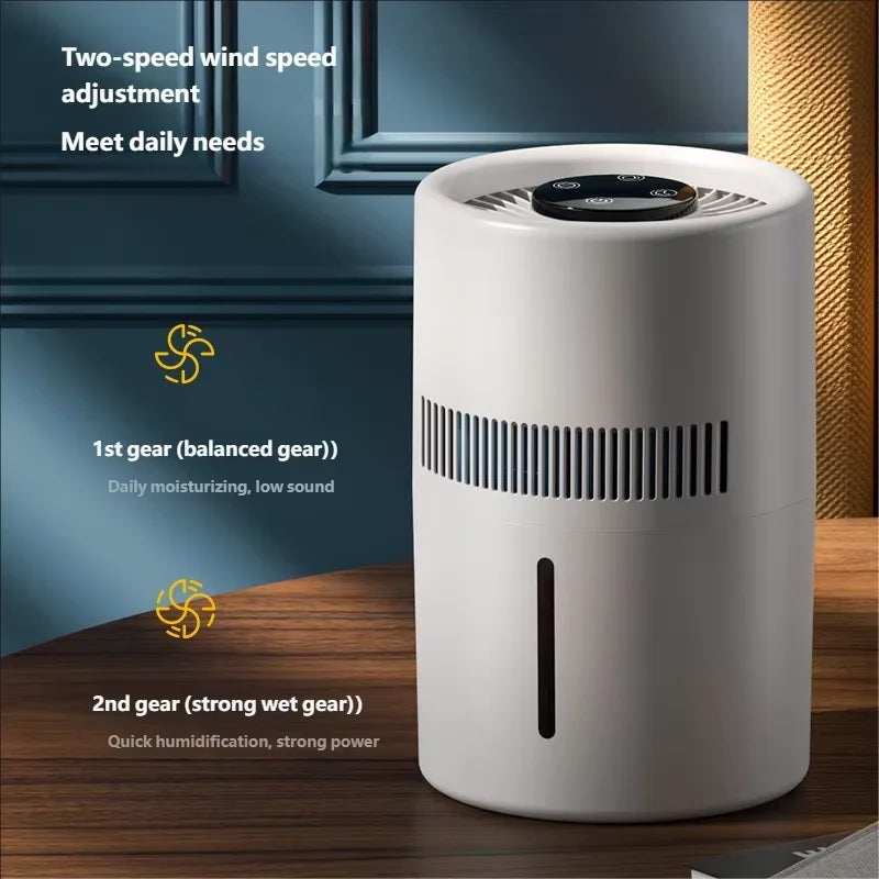 HOMEFISH Home Office Desktop Fog Free Humidifier Air Purifier for Bedroom Car - Safe for Pregnant Women Mothers Babies
