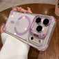 Luxury Transparent Airbag Case For iPhone 17 16 15 14 12 13 Pro Max Plus Air for Magsafe Transparent Camera Stand Holder Cover