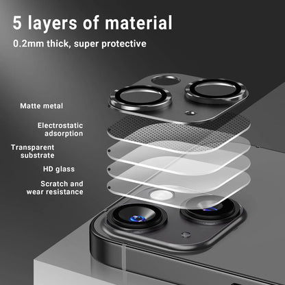 Metal Tempered Glass Camera Lens Protector Film Cover For iPhone 14 Plus 13 Pro Max 12 Mini 14Plus 14Pro 13Pro Phone Accessory