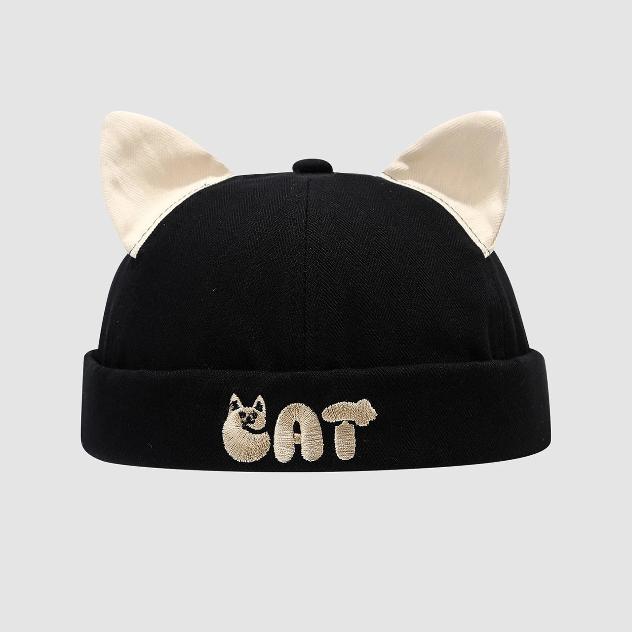 Cute Cat Ear Baby Docker Hat Cartoon Solid Color Toddler Brimless Cap Boy Girl Beanies Summer Cotton Kids Melon Landlord Hats