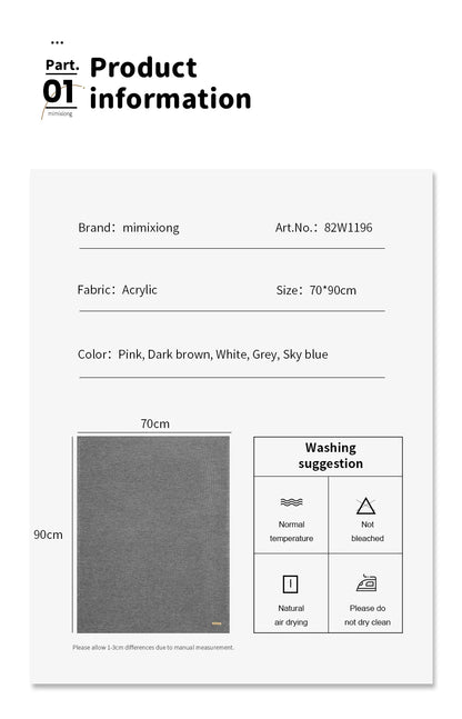 Baby Blankets Knitted Newborn Netural Breathable Month Swaddle Wrap Mat for Infant Boy Girl Crib Cellular Children 90*70cm Cover